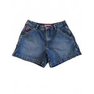 Vintage UNIONBAY Denim Shorts Womens Size 9 Blue High Rise Carpenter Utility